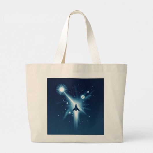 Celestial Voyage: Gravity Tote Bag Design" (Edit) Jumbo Stoffbeutel (Rückseite)