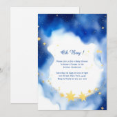 Celestial Watercolor Babydusche Einladung (Vorne/Hinten)
