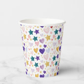 Celestial Watercolor Hearts Pappbecher (Rückseite)