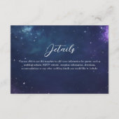 Celestial Wedding Details Card mit Monogramm Begleitkarte (Vorderseite)