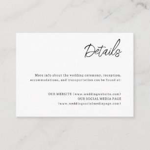 Celestial Wedding Details Enclosure Card Begleitkarte