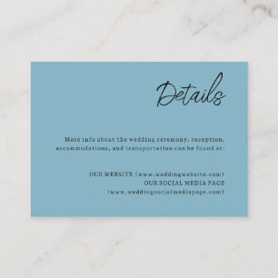 Celestial Wedding Details Enclosure Card Begleitkarte