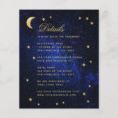 Celestial Wedding Details Gold Stars Budget Card (Vorderseite)