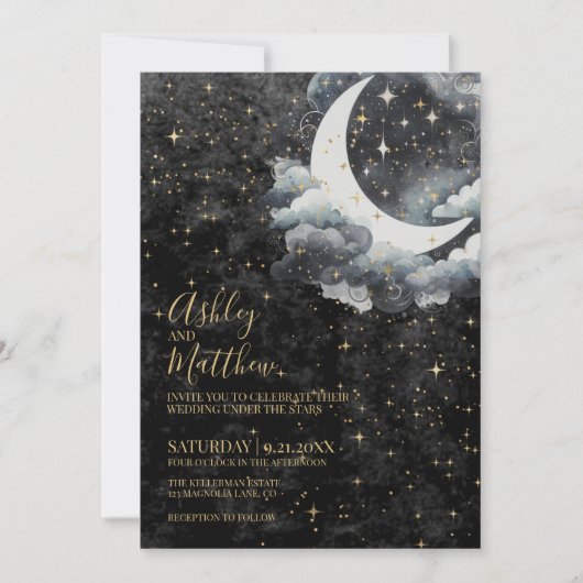 Celestial Wedding Einladung (Vorderseite)