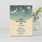 Celestial Wedding Einladung (Stehend Vorderseite)