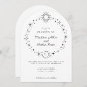 Celestial Wedding Einladung (Vorne/Hinten)