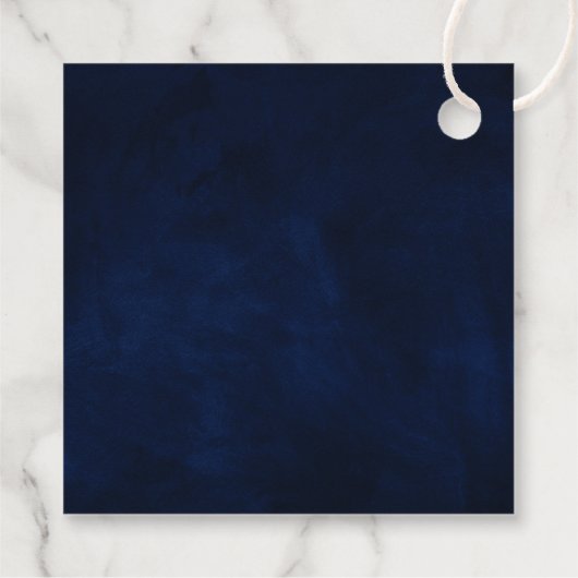 Celestial Wedding Floral Calligraphy Vielen Dank Geschenkanhänger (Rückseite)