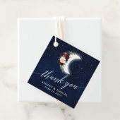 Celestial Wedding Floral Calligraphy Vielen Dank Geschenkanhänger (Beispiel)