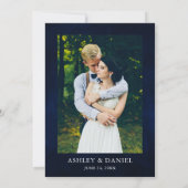 Celestial Wedding Floral Moon Stars Foto Einladung (Rückseite)