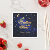 Celestial Wedding geschrieben in The Stars Blue &  Serviette (Beispiel)