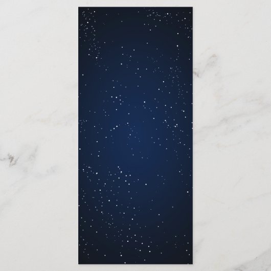 Celestial Wedding Menu für String Lights Menükarte (Rückseite)