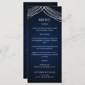 Celestial Wedding Menu für String Lights Menükarte (Vorne/Hinten)