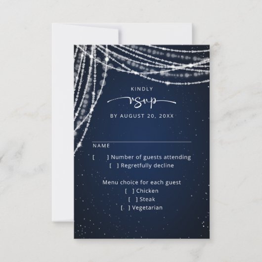 Celestial Wedding RSVP Karte (Vorderseite)