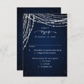 Celestial Wedding RSVP Karte (Vorne/Hinten)