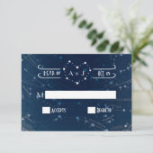 Celestial Wedding RSVP-Karte RSVP Karte (Stehend Vorderseite)