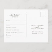 Celestial Wedding RSVP Postcard Postkarte (Rückseite)