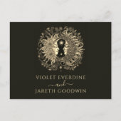 Celestial Wedding RSVP Postcard Postkarte (Vorderseite)