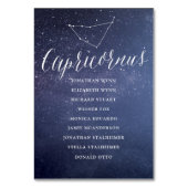 Celestial Wedding Seating Chart Card Capricornus Tischnummer (Vorderseite)
