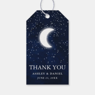 Celestial Wedding Sky Moon Stars Danke Geschenkanhänger