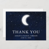 Celestial Wedding Sky Moon Stars Dankeskarte (Vorne/Hinten)