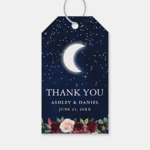 Celestial Wedding Sky Moon Stars Floral Vielen Dan Geschenkanhänger