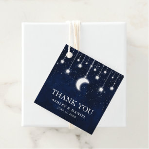 Celestial Wedding Sky Moon Stars Lights Geschenkanhänger