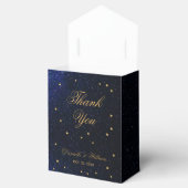 Celestial Wedding Starry Night Blue Sky Gold Stars Geschenkschachtel (Geöffnet)
