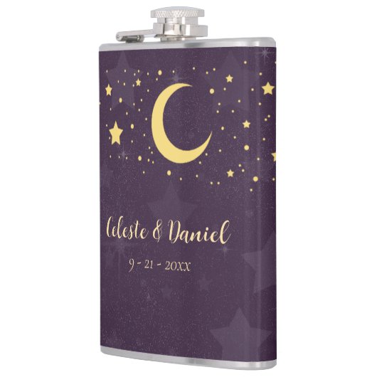 Celestial Wedding Starry Sky Flachmann (Links)