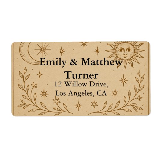 Celestial Wedding Sun and Moon Design (Vorne)