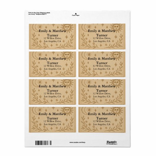 Celestial Wedding Sun and Moon Design (Vorne)