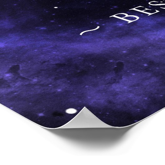 Celestial Wedding Theme Willkommenszeichen 18x24 Poster (Ecke)