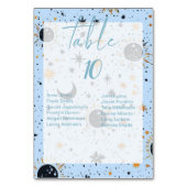 Celestial Wedding Tischnummern mit Gästebamen (Vorderseite)