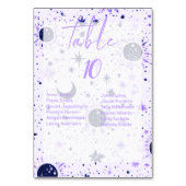 Celestial Wedding Tischnummern mit Gästebamen (Rückseite)