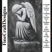 Celestial Weeping Angel Statue AD5 Decoupage Seidenpapier