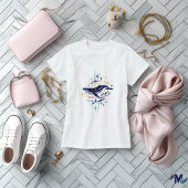 Celestial Whale Abstrakt Art Design T-Shirt