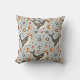 Celestial Whale Bohemisches Muster Kissen
