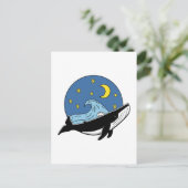 Celestial Whale Postkarte (Stehend Vorderseite)