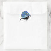 Celestial Whale Runder Aufkleber (Tasche)