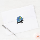 Celestial Whale Runder Aufkleber (Umschlag)