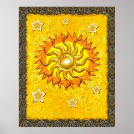 Celestial Whimsey Sun Poster (Vorne)