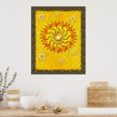 Celestial Whimsey Sun Poster (Küche)