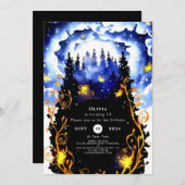 Celestial Whimsical Woodland Geburtstag Einladung (Vorne/Hinten)