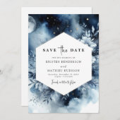 Celestial Whimsy Moonlit Wedding Save The Date (Vorne/Hinten)