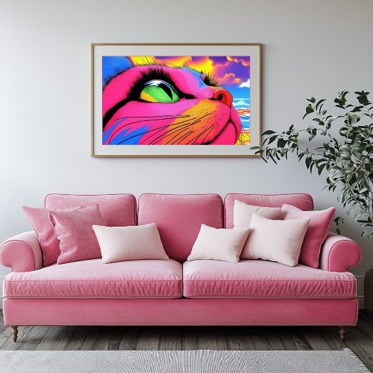 Celestial Whiskers: Ein Traum der Katze Leinwanddruck