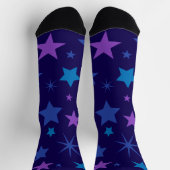 Celestial Whispers Crew Socken - Farbenfrohe Stern (Oben)