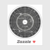 Celestial Whispers Zodiac Vintag Aufkleber (Blatt)