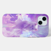Celestial White Cat - Dreamy & Vibrany Art Case-Mate iPhone Hülle (Rückseite (Horizontal))