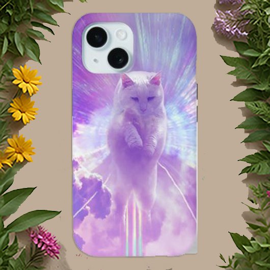 Celestial White Cat - Dreamy & Vibrany Art Case-Mate iPhone Hülle