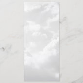 Celestial White Cloudy Sky Dinner Menükarte (Rückseite)