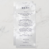 Celestial White Cloudy Sky Dinner Menükarte (Vorne/Hinten)